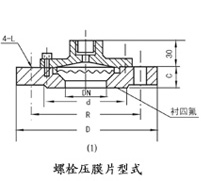 螺栓压膜片形式压力表