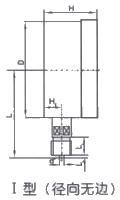 Y-B系列不锈钢压力表示意图（1）